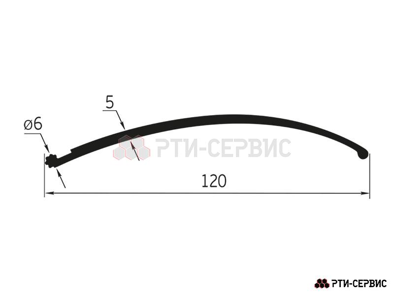 Пыльник шторы с верхним замком, уплотнитель (14 м) - фото 1