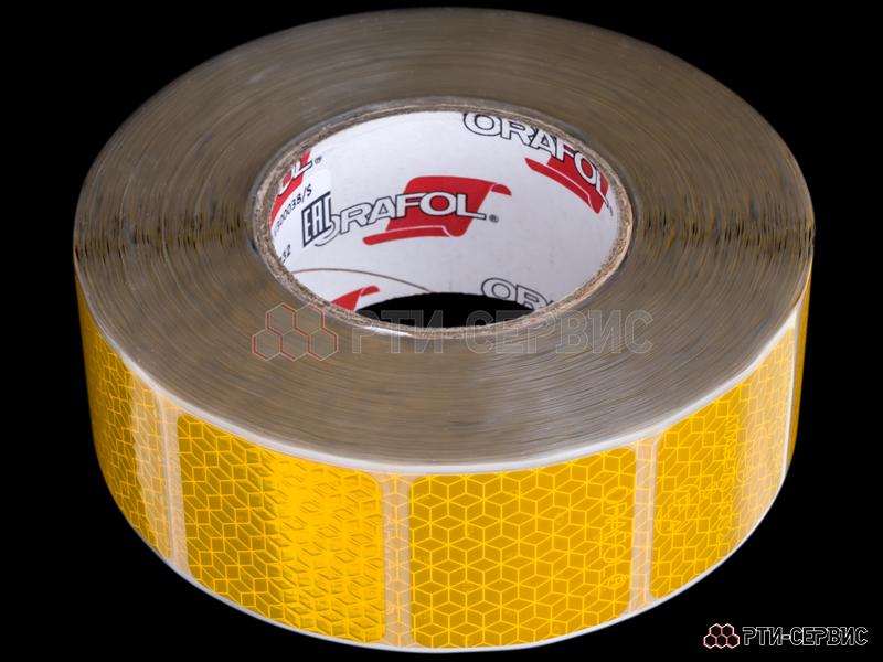 Лента светоотражающая ORALITE VC 104+ жёлтая (12.5 м) тентовая - фото 1