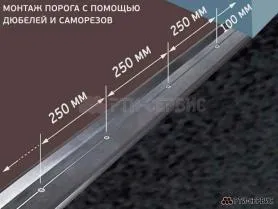 Комплект крепежа для монтажа порога под секционные ворота (саморезы, дюбеля по 7 шт.) Комплект крепежа для монтажа порога под секционные ворота (саморезы, дюбеля по 7 шт.)